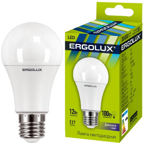Эл. лампа светодиодная Ergolux LED-G45-7W-E27-6K (Шар 7Вт E27 6500K 172-265В, аналог 60 Вт)