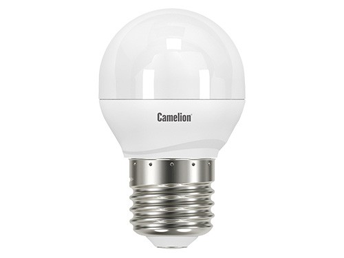 Эл. лампа светодиодная Camelion LED-G45-6.5W-/845/E27(Шар 6.5Вт 220В, аналог 60Вт)уп.10