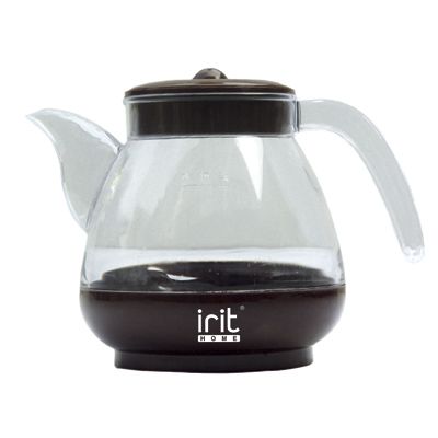 Чайник IRIT IR-1124 прозр/коричнев 1,2 л. 600 Вт, закр спираль, пластик