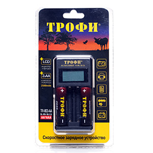 Зар уст ТРОФИ TR-803 AA LCD скоростное+2 HR6 2500mAh
