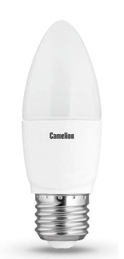 Эл. лампа светодиодная Camelion LED-C35-6.5W-/845/E27(Свеча 6.5Вт 220В, аналог 60Вт) уп.10