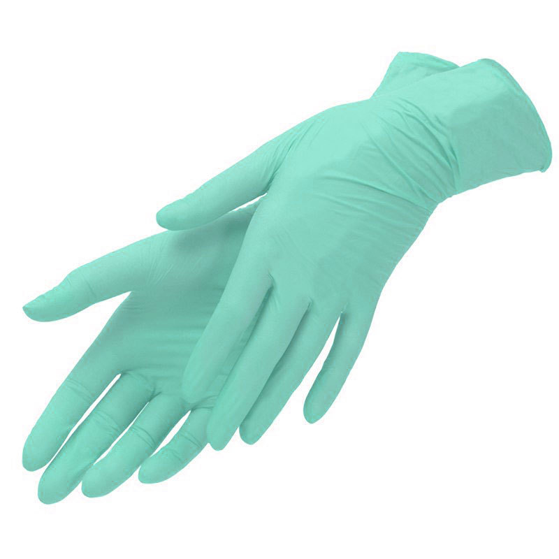 Перчатки Нитриловые зеленые, р-р S, текстурированные на пальцах (уп.100шт)