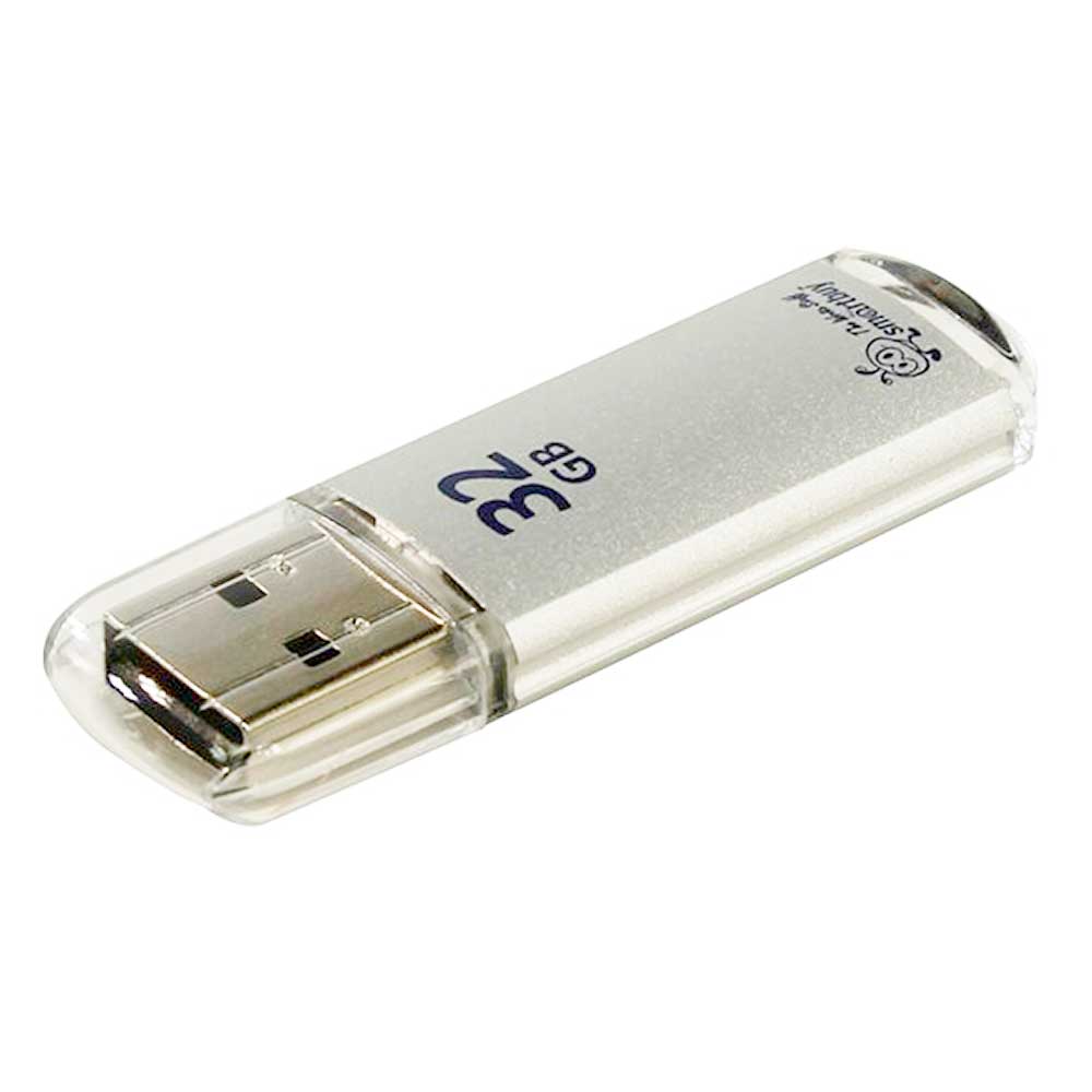 USB2.0 FlashDrives32 Gb Smart Buy  V-Cut  SILVER (SB32GBVC-S)