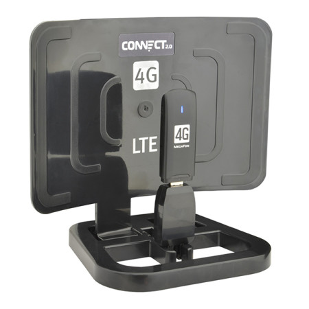 Антенна - усилитель интернет-сигнала "Connect" 2.0 Black для USB модемов 4G,WiFi, Wi-Max, Bluetooth