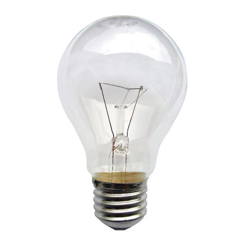 Эл. лампа  ЭРА А50 75Вт 225-235V Е27 (Эл.лампа накаливания,прозрач.( 100уп.)