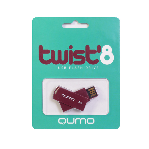 USB2.0 FlashDrives16Gb QUMO Twist Twist Cobalt кобальтовый