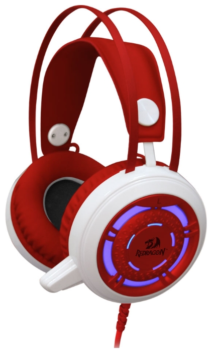 гарнитура Redragon Sapphire красн+бел, игровая , кабель 2,5м Defender