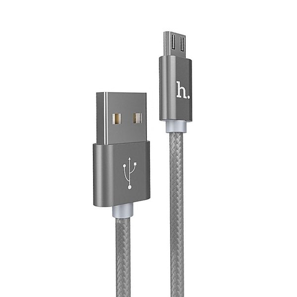 Кабель USB - micro USB HOCO X2 Серый  2.4A,1м