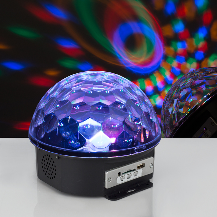 Световой прибор хрустальный шар диаметр 17,5 см с музыкой V220 667998