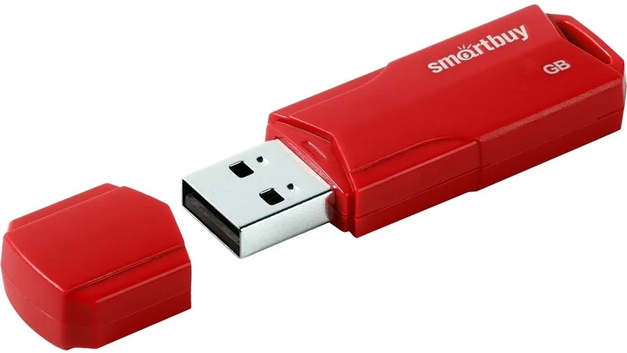 USB2.0 FlashDrives64 Gb Smart Buy  CLUE Red (SB64GBCLU-R)