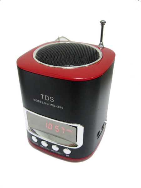Мини колонки MP3 Орбита WS-259  (TF,USB, 3W,FM,AUX, аккум BL-5В)