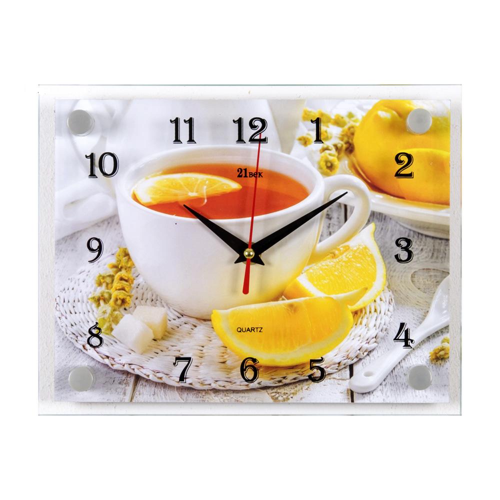 Часы настенные СН 2026 - 124 Чай с лимоном прямоуг (20х26)