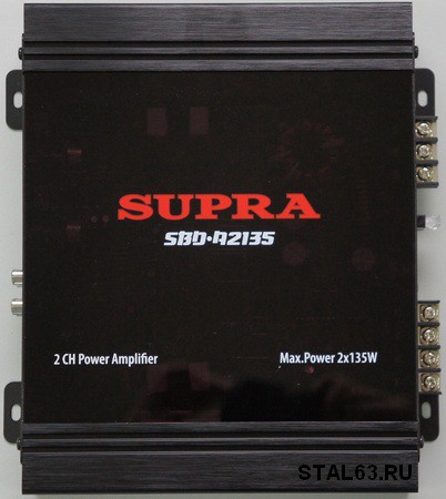 Авто усилитель SUPRA SBD A2135 черный (2 канала, макс 2*130/1*440Вт(4ом))