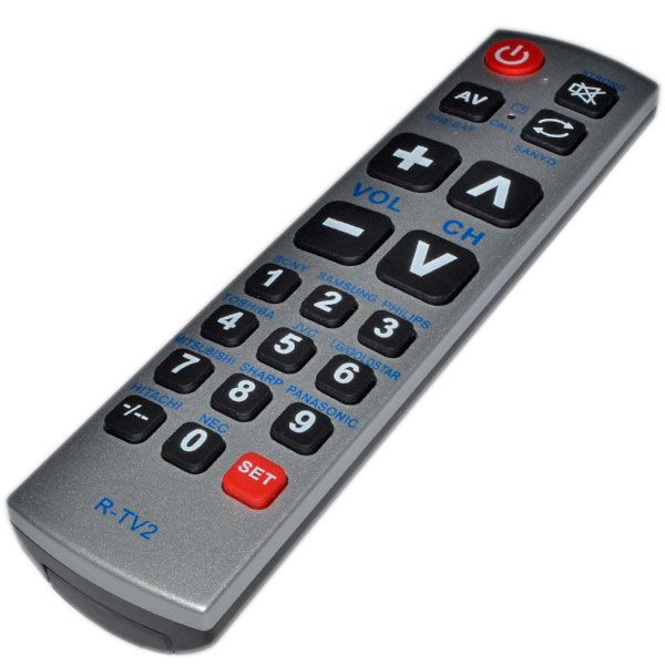 пульт ду Универсальный для разных производителей R-TV2 (TV+ LCD+LED+HDMI, большие кнопи, рус инстр)