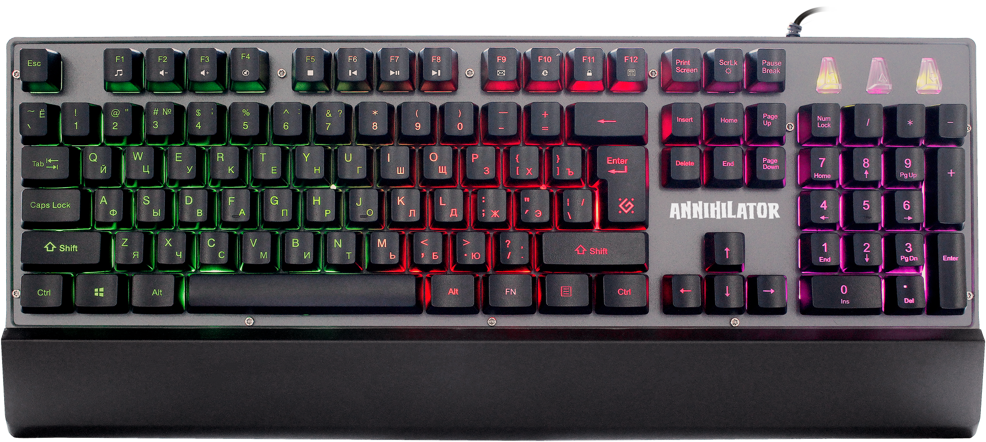 Клавиатура DEFENDER Annihilator GK-013 RU,игровая,RGB подсветка