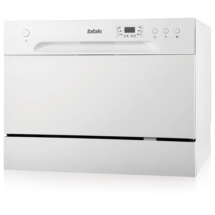 Посудомоечная машина BBK 55-DW012D бел (6 комплект, отложенный старт, (ШхГхВ) 550х438х500 мм)