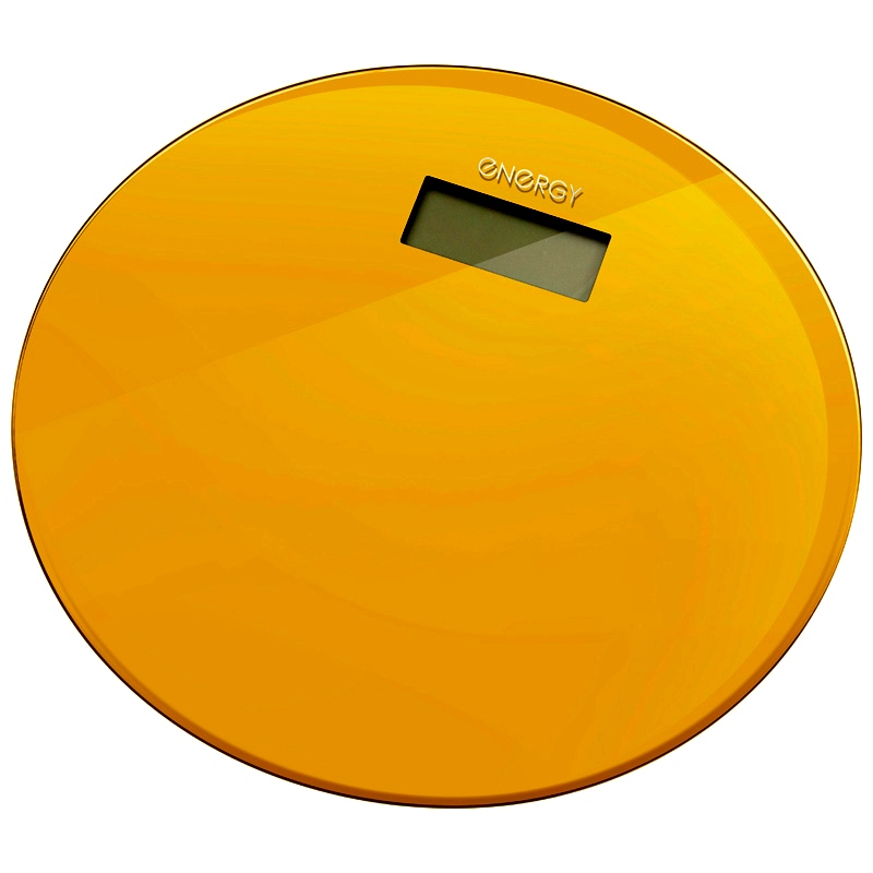 Весы напольные ENERGY EN-420 RIO оранжевые (электронные, стеклянные, круглые,  до 150 кг/100г)