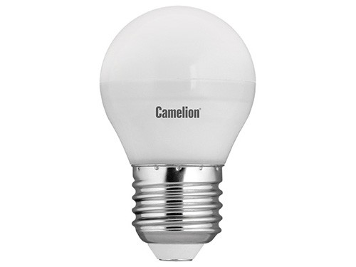 Эл. лампа светодиодная Camelion LED-G45-5.5W-/830/E27(Шар 5.5Вт 220В, аналог 50Вт) уп.1/10/100
