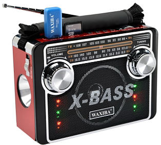 радиопр Waxiba XB-3067L (USB) (только от аккумулятора или бат, сеть для зарядки)