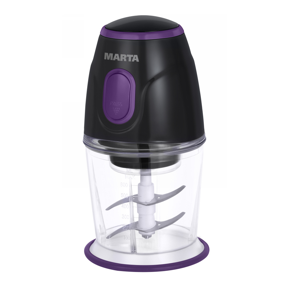 Измельчитель MARTA MT-2073 фиолет чароит (500Вт, чаша - 0,6л, 2 ножа из нерж) 5/уп