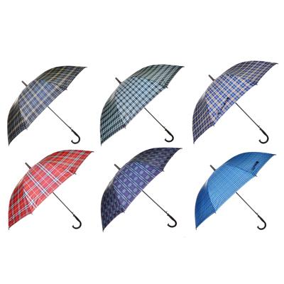 Зонт-трость мужской, металл, полиэстер, 8 спиц, 70см, 6 дизайнов, #32