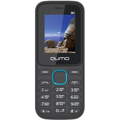 тел.мобильный QUMO Push X5 blue /1,8" /Memory 32MB+32MB LCD 128x160 2SIM 0.08MP camera/MicroSD/MP3