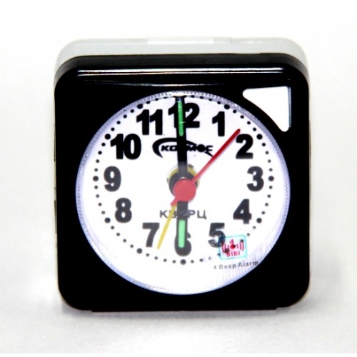 часы+будильник КОСМОС с подсветкой 9821  (р-р 5,5х5,5cм)