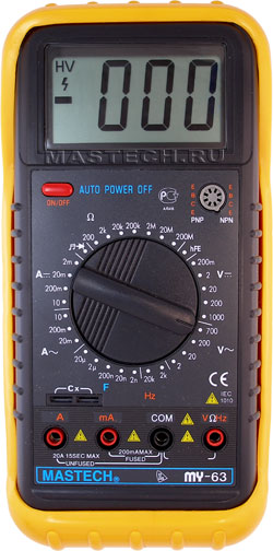 Мультиметр MY-63 "Master Professional" (емкость, частота 20кГц)