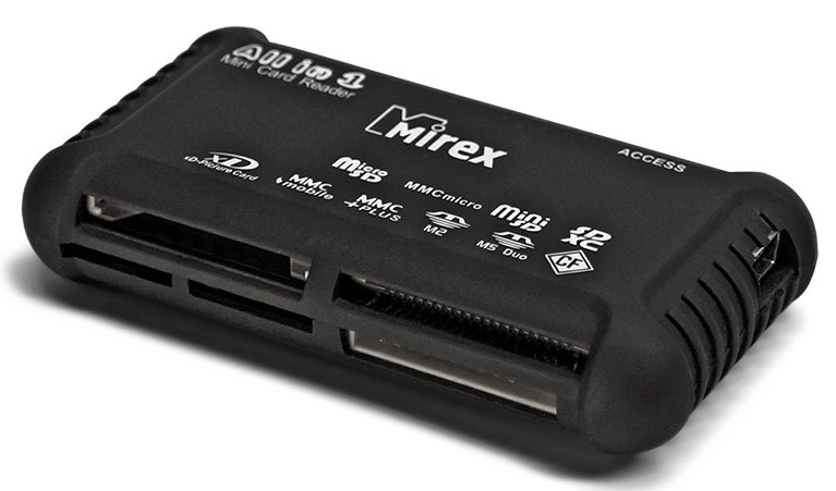 Картридер Mirex BRICK BLACK (ALL-IN-1:microSD/SD/MS/M2/MMC/CF/XD)