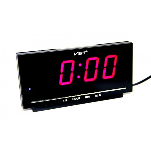 часы настольные VST-778-1 (красные, 220V)