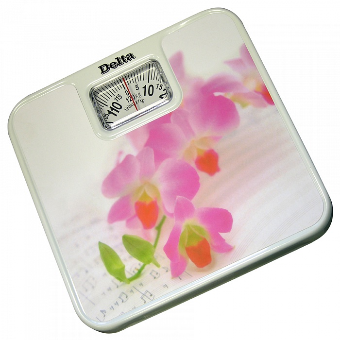 Весы напольные DELTA D-9011-H11 "Розовые цветы" (механич, до 120 кг) 10/уп