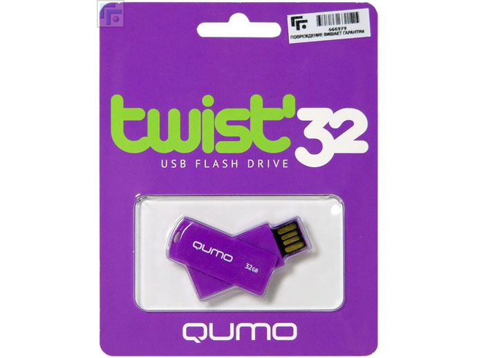 USB2.0 FlashDrives32 Gb Qumo Twist Fandango фанданго