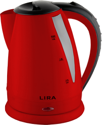 Чайник LIRA LR 0113 red (диск,пластиковый кор, объем 1.8л.) 1800Вт