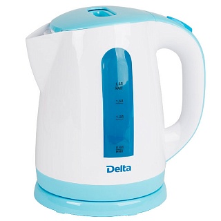 Чайник DELTA DL-1326 белый с голубым 1,8л (12/уп)