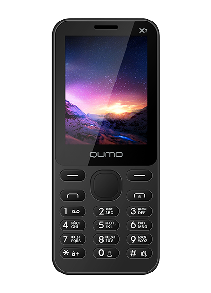 тел.мобильный QUMO Push X7 black 2,4" SC6531 Memory 32MB+32MB QVGA 240x320 2SIM 0.08MP camera Micr