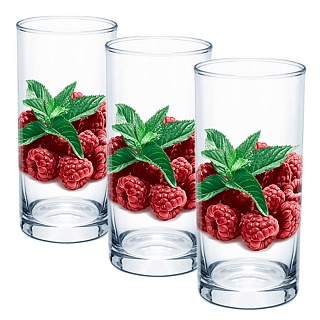 Набор стаканов 3 предмета 300мл Малина ДСГ424020376 (8/уп)