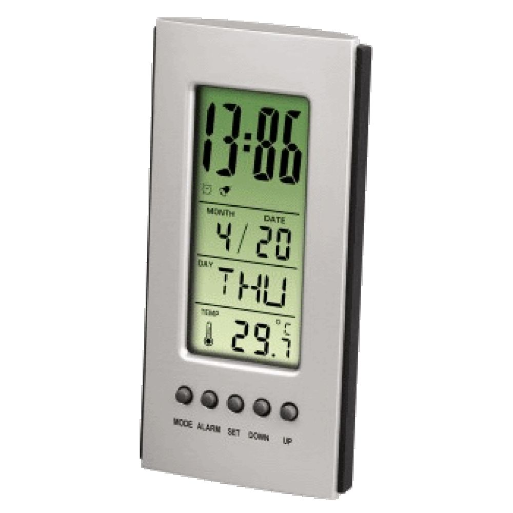 Термометр комнатный электронный Hama H-75298 серебристый/черный