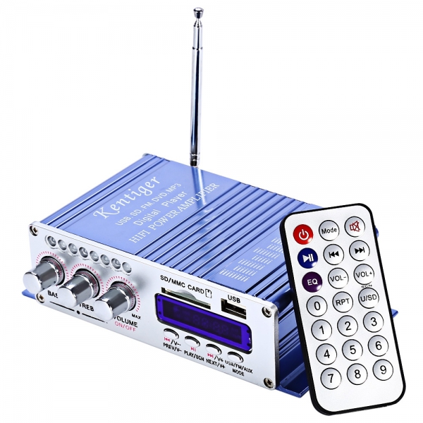 Усилитель звука HY504 (4х20Вт, USB, SD, FM, пит 12V)