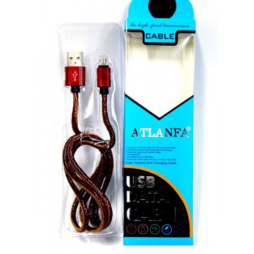 Кабель USB - micro USB ATLANFA AT-5010 металлический (кожа змеи)