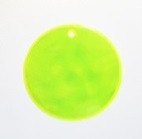 Световозвращатель подвеска ПВХ "Круг", 50мм, лимонный