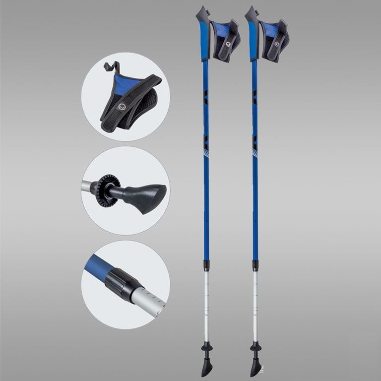 Палки для скандинавской ходьбы телескопические, AQD-B020 blue