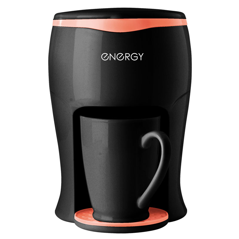Кофеварка ENERGY EN-607 черная, 200 Вт, 1 чашка