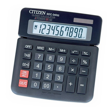 калькулятор Citizen SDC-340 III  /10разр/2пит/L/