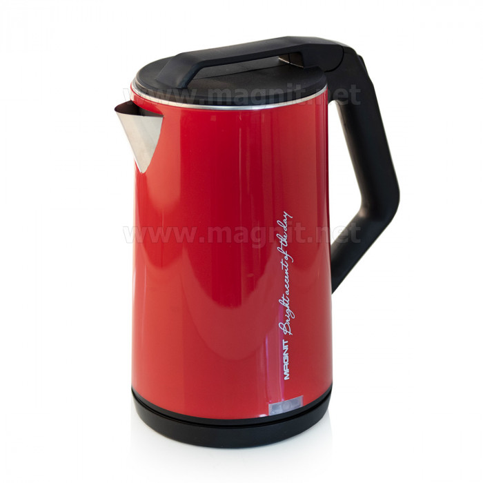Чайник Magnit RMK-3216 красн двойные стенки нерж.+пластик 2л 2.2кВт