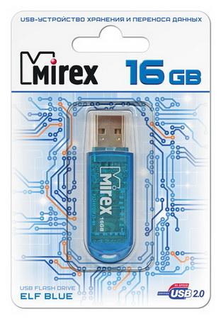 USB2.0 FlashDrives16Gb Mirex ELF BLUE