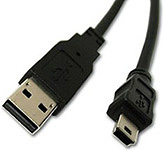 Кабель USB A- mini USB B 1,5 метра чёрный (тип 2.0) Нетко
