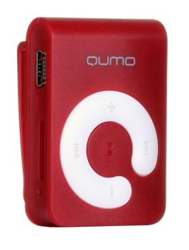 mp3 плеер QUMO HIT!  красный Micro SD слот, кабель USB в комплекте, клипса