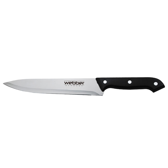 Нож Webber BE-2239A дл.лезвия 20,3см, большой поварской, нерж.сталь, в блист. (12/уп)