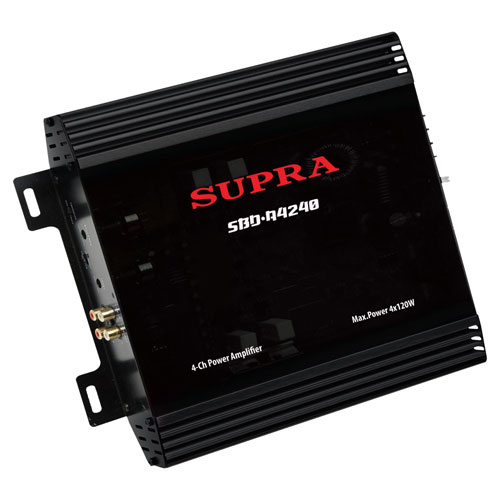 Авто усилитель SUPRA SBD A4240 черный (4/3/2 канала, макс 4*120/2*420Вт(4ом))