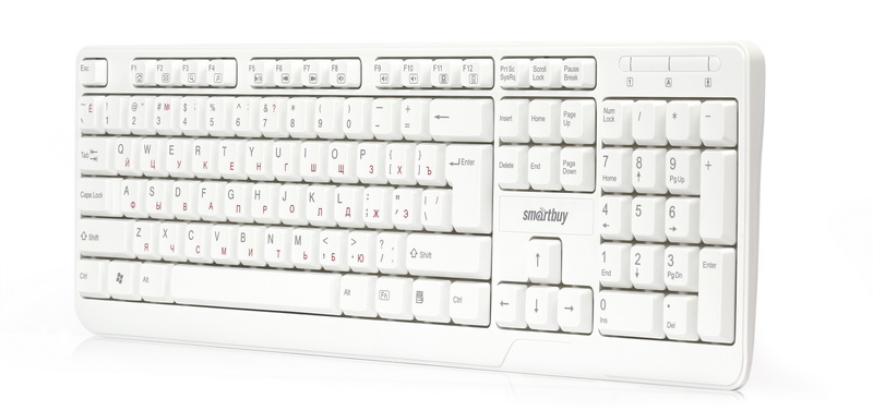 Клавиатура Smartbuy 208 ONE USB белая мультимедийная (SBK-208U-W)